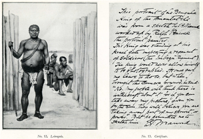 No. 12. Lobengula (right). No. 13. Certificate (left)