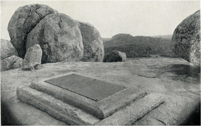 GRAVE OF THE FOUNDER OF RHODESIA, WORLD'S VIEW, MATOPO HILLS.